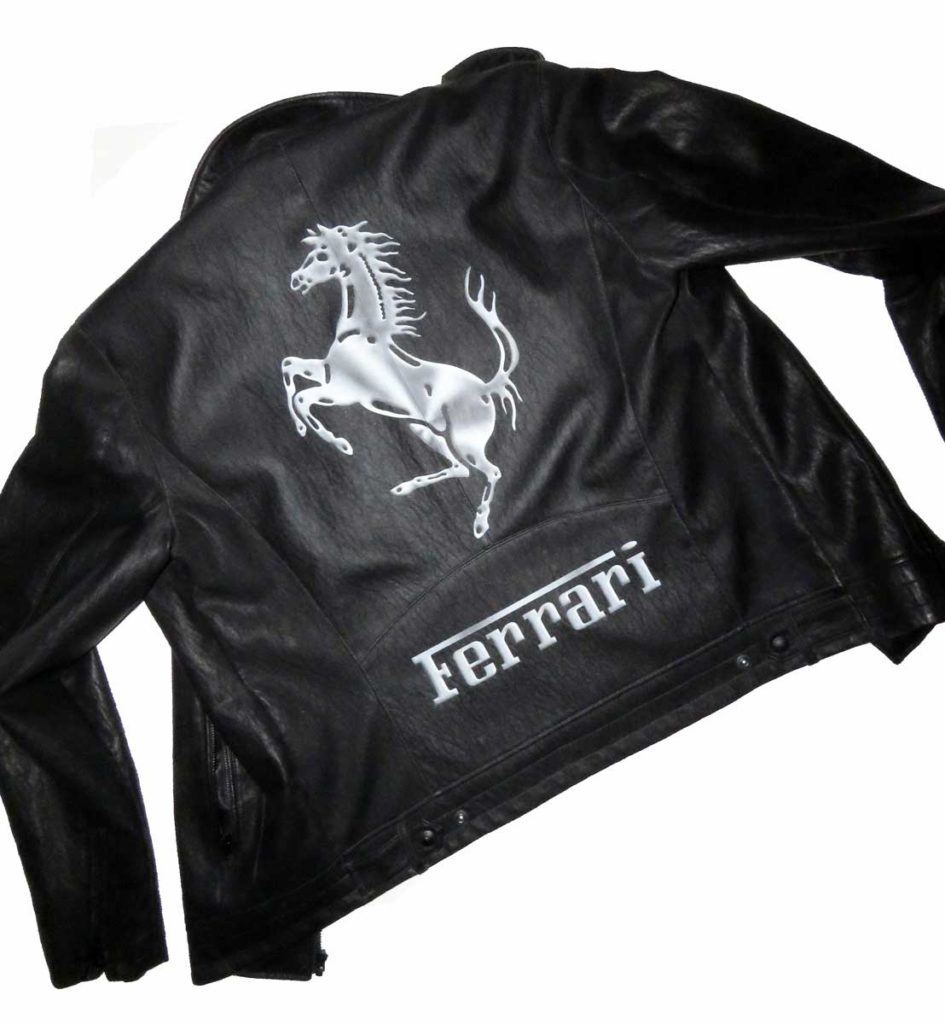 giacca pelle ferrari