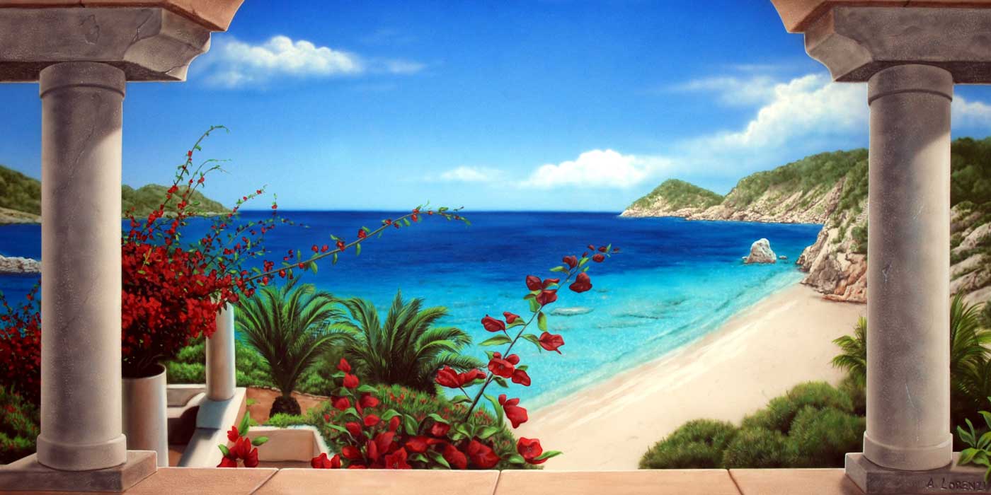 Spiaggia di Sansone, Elba - Murales dipinto a mano