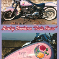 Harley Davidson Twin Roses