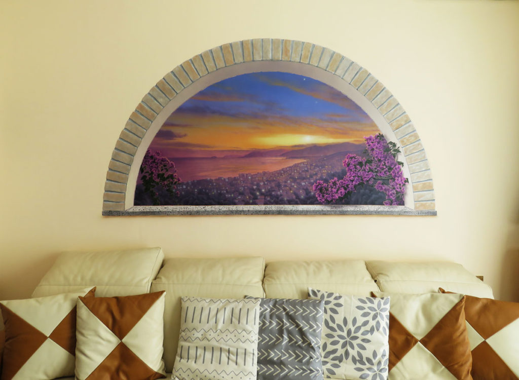 Murales Borgo Verezzi Tramonto